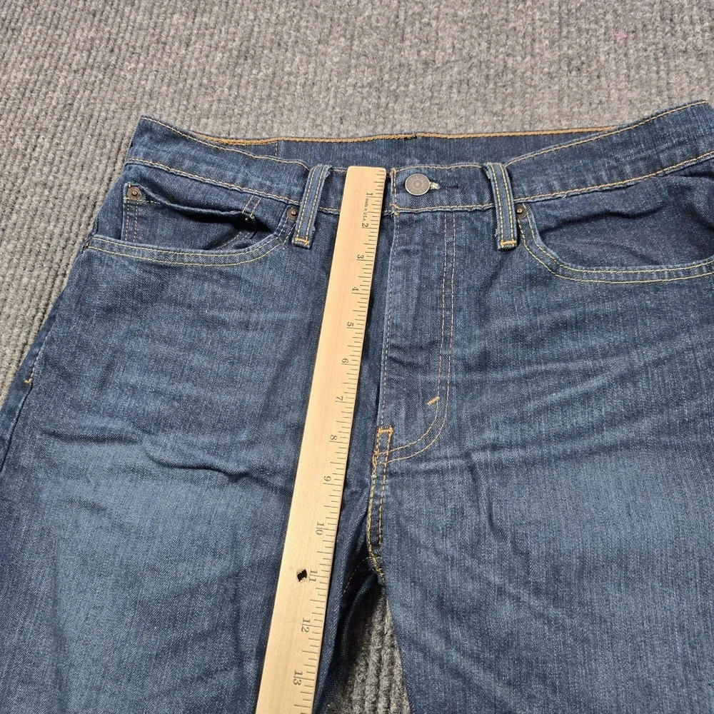 Levi's 502 Jeans Mens 34x34 Blue Regular Tapered Medium Wash Stretch Denim 32x31
